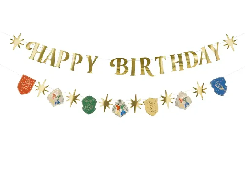 Papírová girlanda Harry Potter Happy Birthday 200 cm - 2 ks