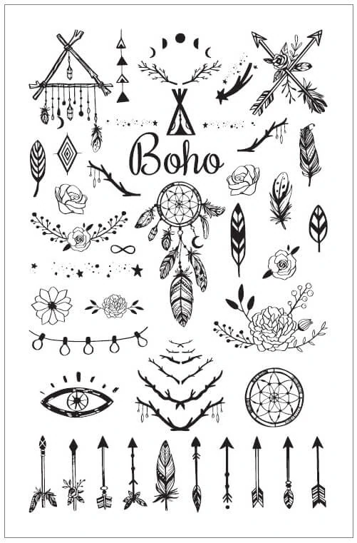 Dočasné tetování Boho