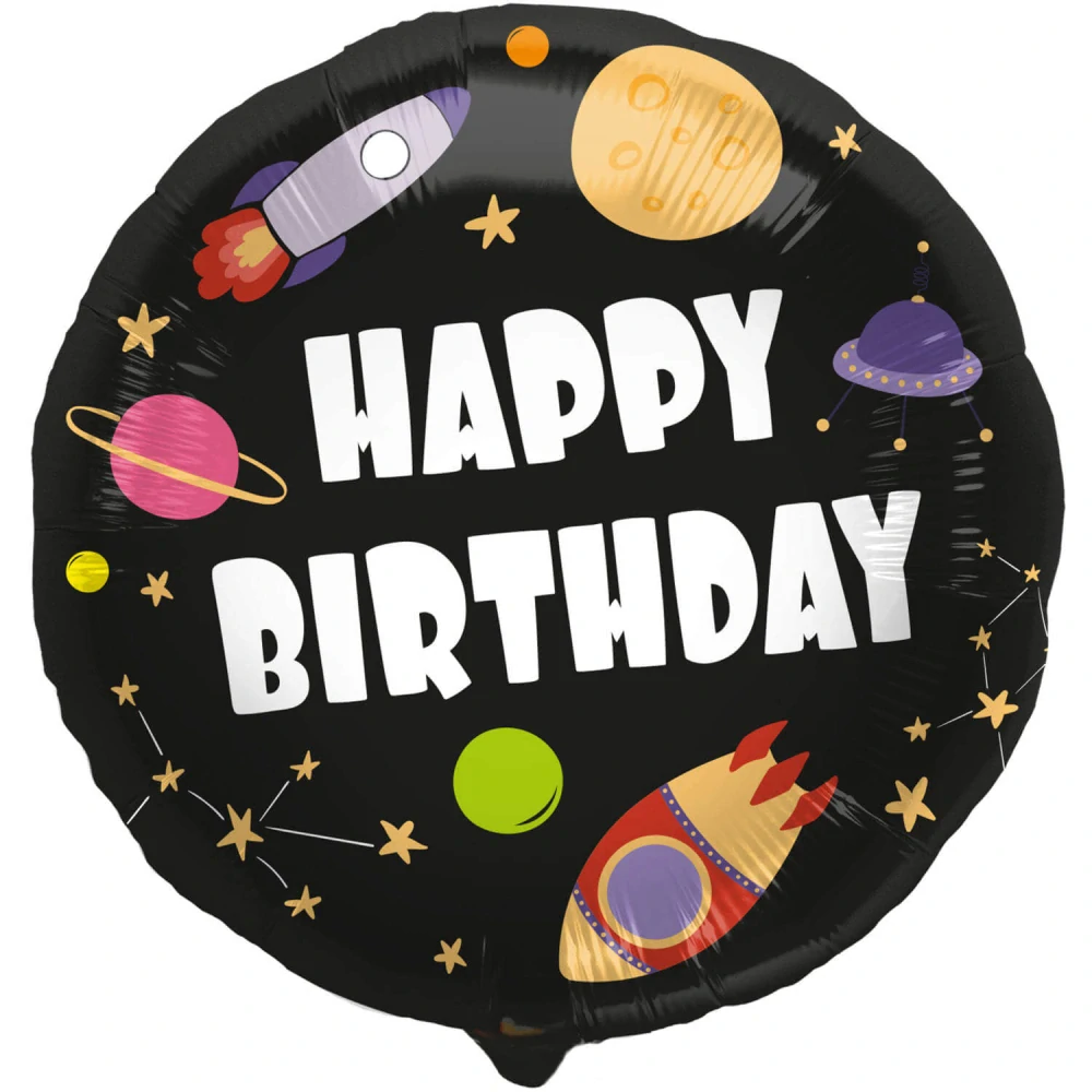 Fóliový balonek Vesmír Happy Birthday 45 cm