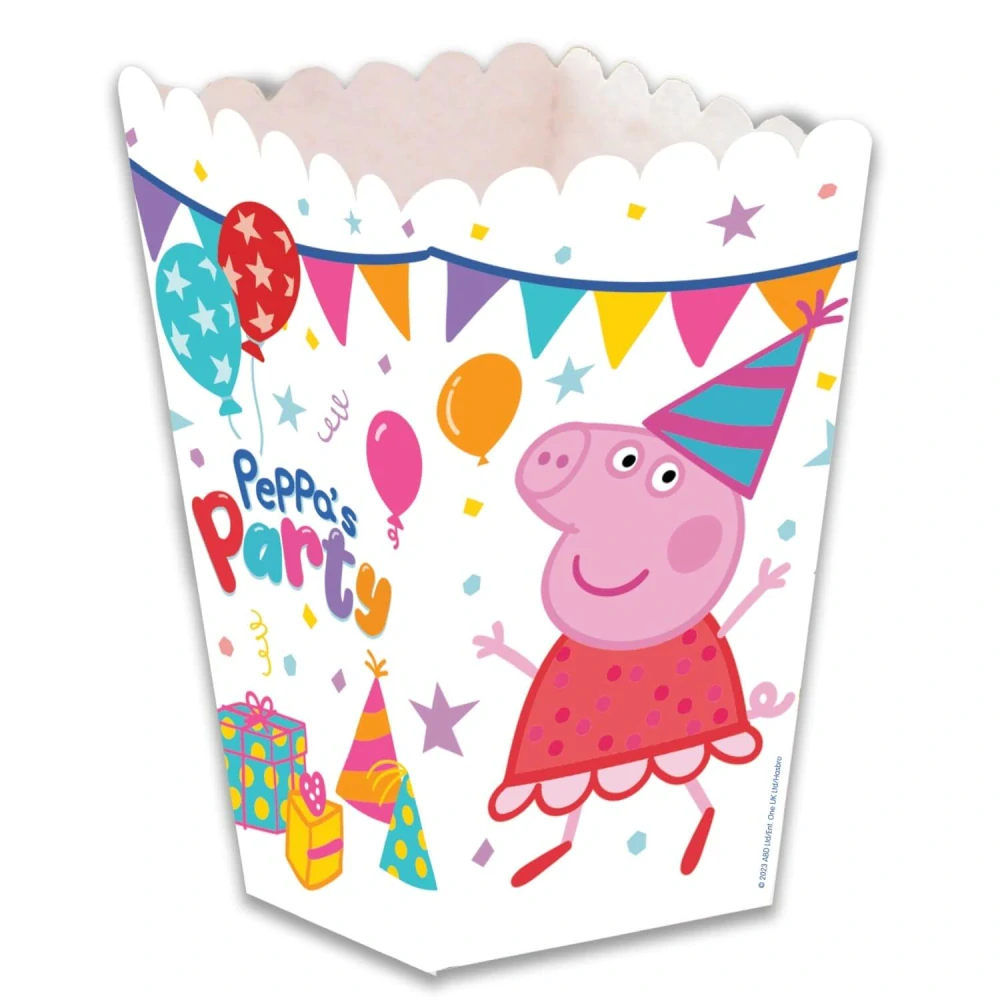 Krabičky na popcorn Peppa Pig party 12 ks
