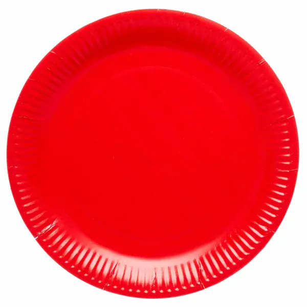 Papirové talíře červené 23 cm - 8 ks
