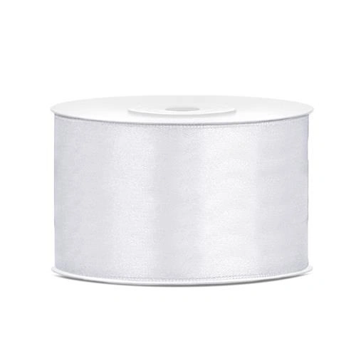 Saténová stuha bílá 38 mm x 25 m