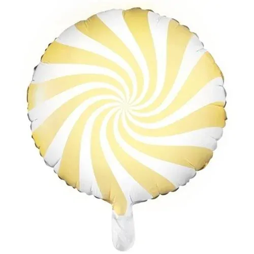 Foliový balonek bonbón světle žlutý 45 cm