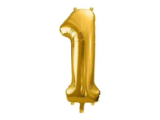 Foliová číslice - zlatá 1 - 86 cm