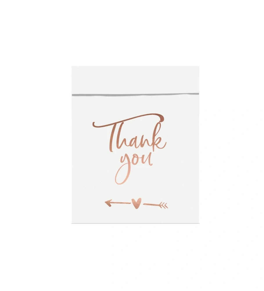 Papírové svatební sáčky Thank you 6 ks