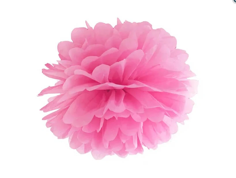 Dekorační závěsný pom pom tmavě růžový 25 cm