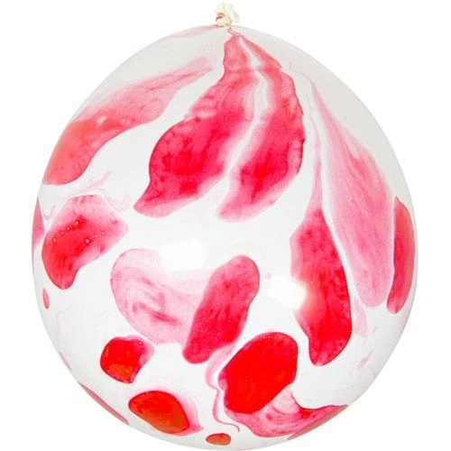 Latexové balonky Halloween bílé krvavé 6 ks
