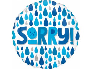 Foliový balonek kapky - Sorry 43 cm