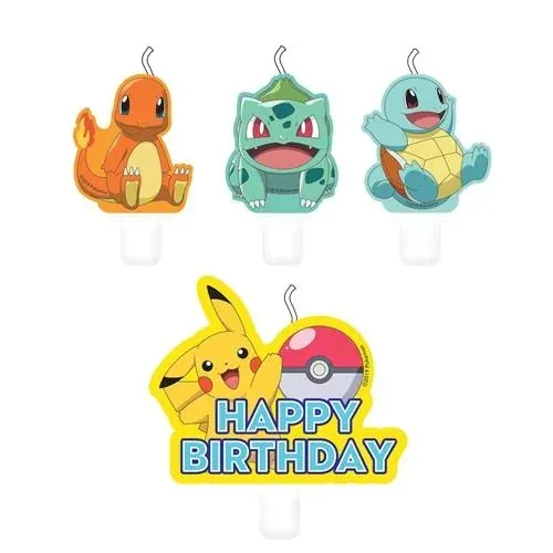Dortové svíčky Pokemon 4 ks