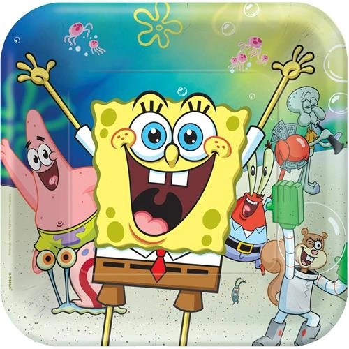 Papírové talíře Sponge Bob New 23 cm - 8 ks