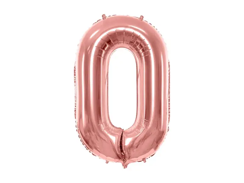 Foliová číslice - rose gold 0 - 86 cm