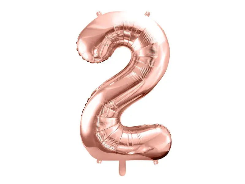 Foliová číslice - rose gold 2 - 86 cm