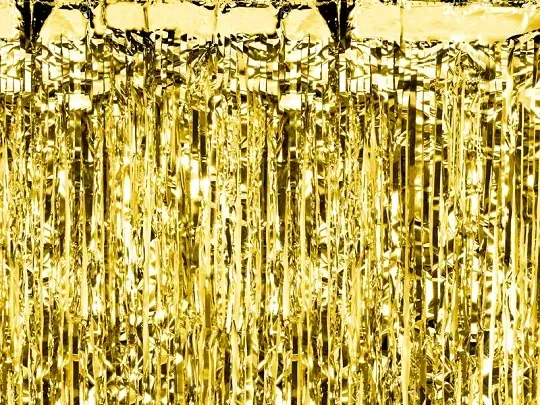 Zlatý party závěs 90 x 250 cm