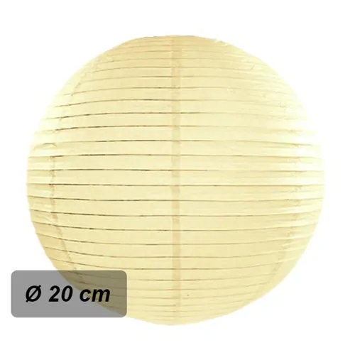 Lampion kulatý 20 cm šampaň