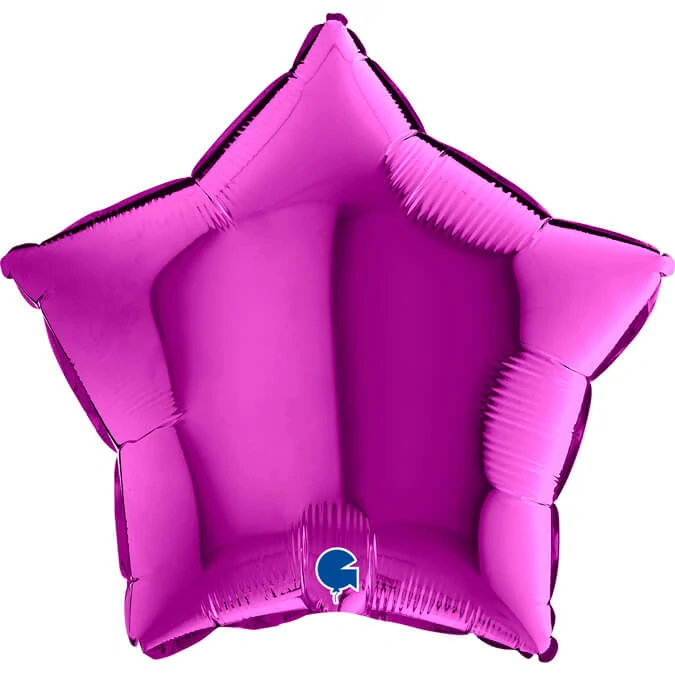 Foliový balonek hvězda fialová 45 cm - Nebalený