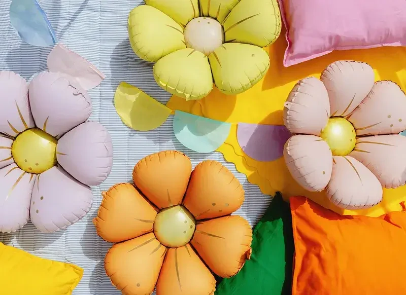 Fóliové balonky Kopretiny barevné 65cm - 4ks