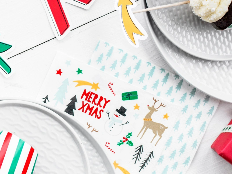 Papírové ubrousky "Vánoční stromečky" 20ks