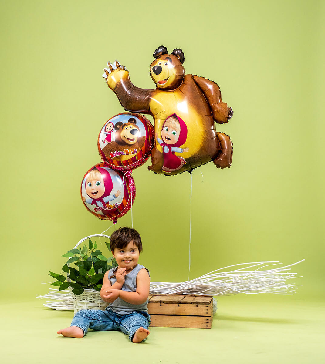 Fóliový balónek Máša a Medvěd 107cm