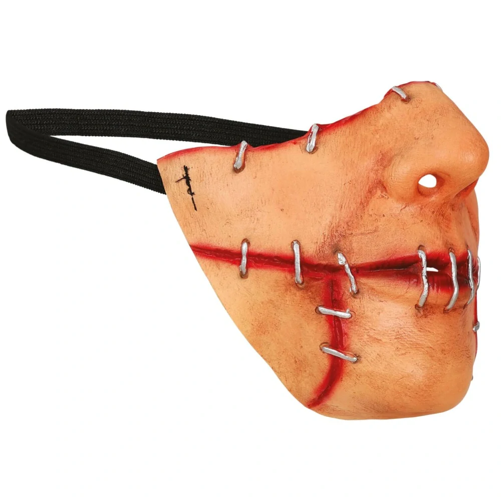 Halloweenská polomaska Sešitá ústa