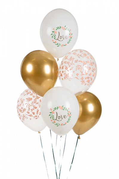 Latexové balonky Love mix 30 cm - 6 ks