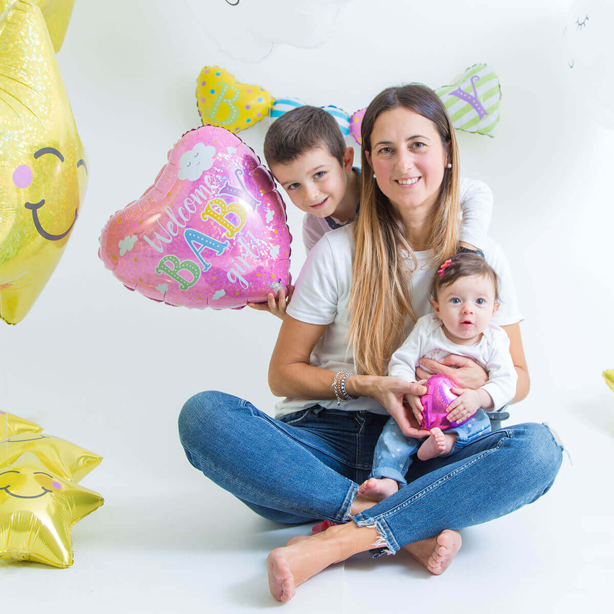 Fóliový balónek Vítej holčičko! 46cm