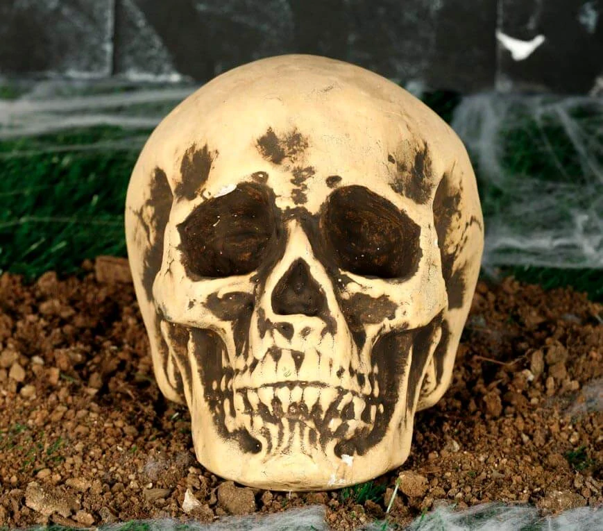 Halloweenská dekorace pěnová lebka