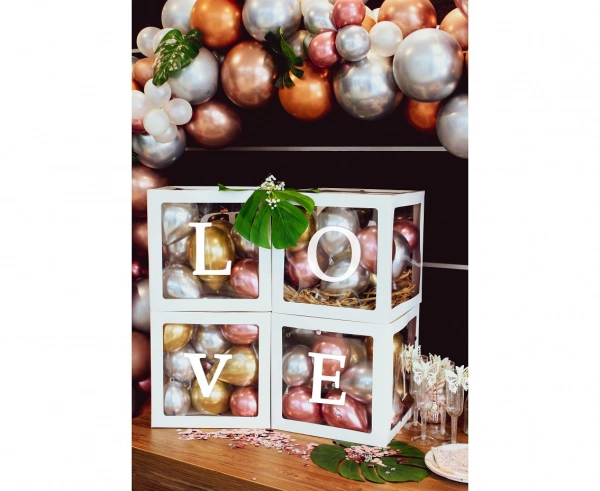 Krabice na balónky Love - 4 x 35 cm