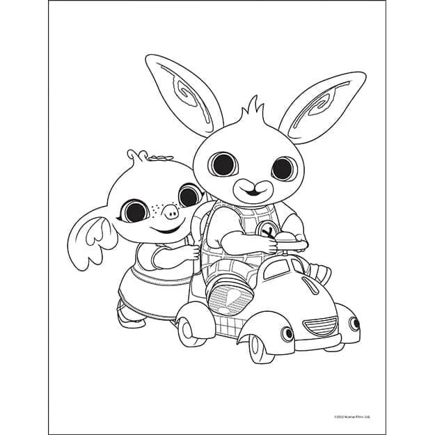 100 samolepek s omalovánkami králíček Bing