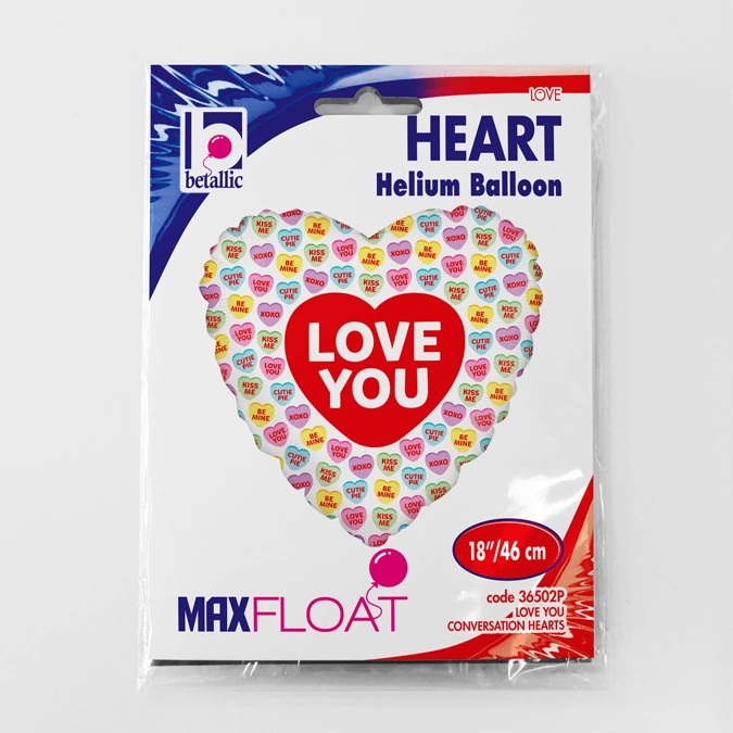 Fóliový balónek Love You Srdíčka 46cm