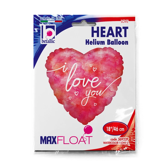 Fóliový balónek Vodovkové srdce ILY 46cm