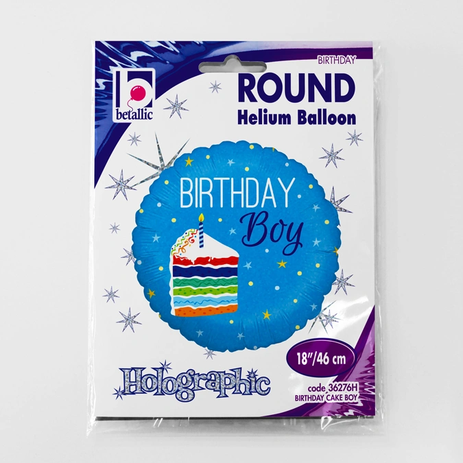 Fóliový balónek Kluk s dortem HB 46cm