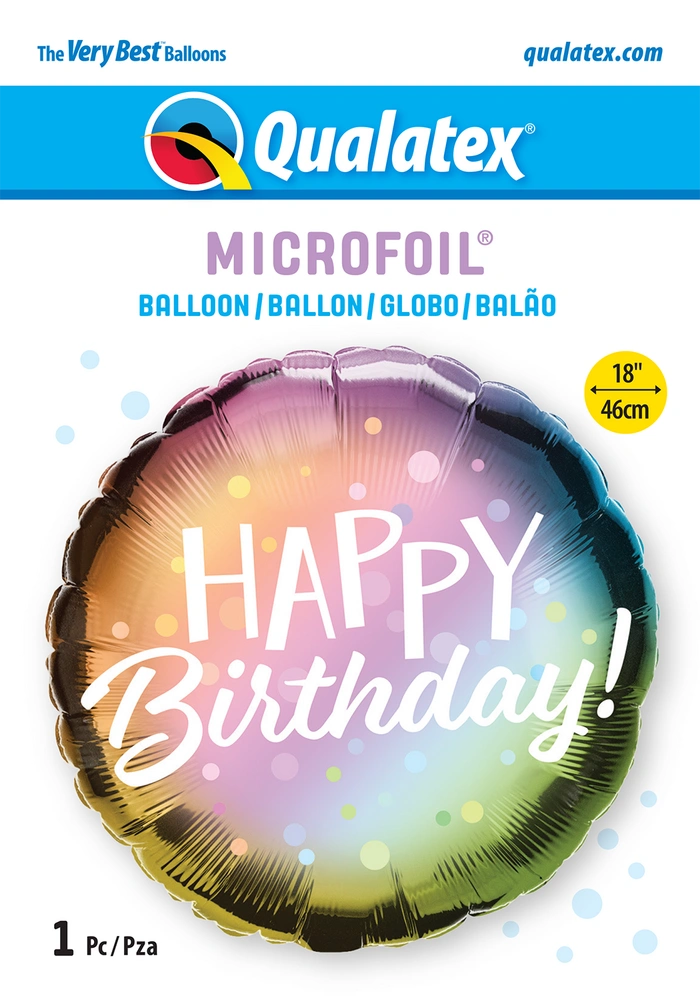 Fóliový balónek Kruh - Metalické Ombre HB 45cm