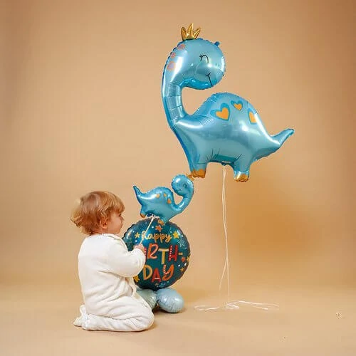 Fóliový balonek Modrý dinosaurus 71 cm