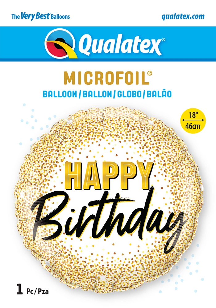 Fóliový balónek Kruh - Zlatý Okraj HB 45cm