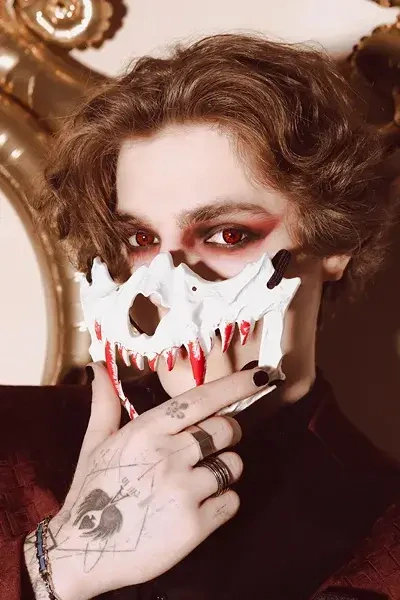Halloweenská maska Krvavá čelist