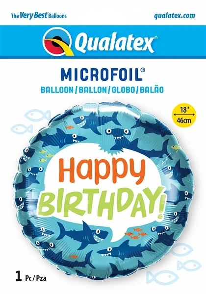 Fóliový balónek Kruh - Žraloci HB 45cm