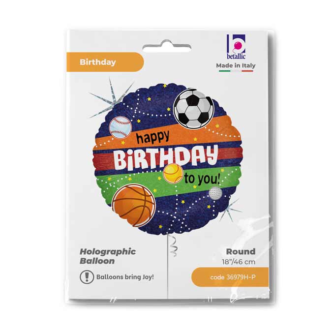 Fóliový balónek Sportovec Narozeniny 46cm