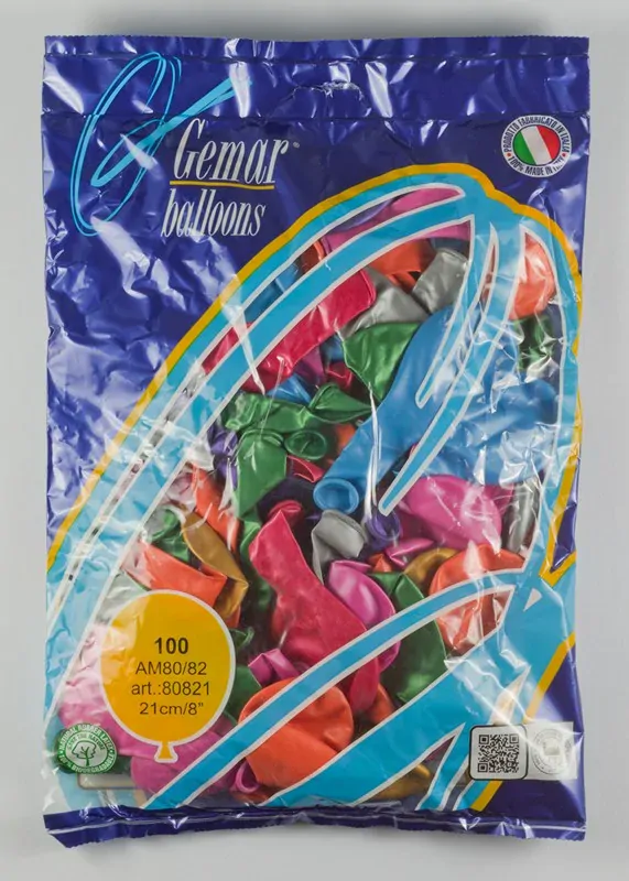 Balónek metal 21cm party mix (100ks/bal)