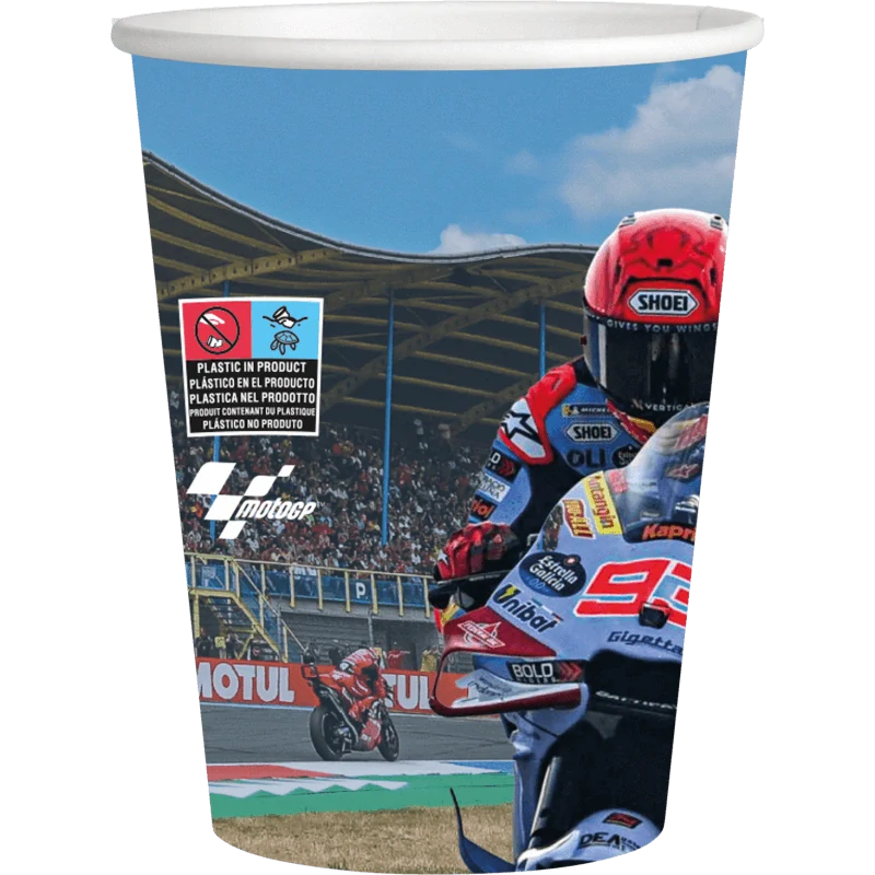 Papírové kelímky Moto GP 250ml - 8ks