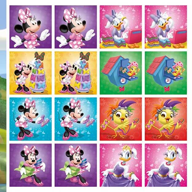 Pexeso v sešitu Minnie