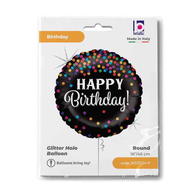 Fóliový balónek Konfetový HB kruh 46cm