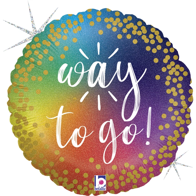 Fóliový balónek Jsme na tebe hrdí! Duhový kruh 46cm