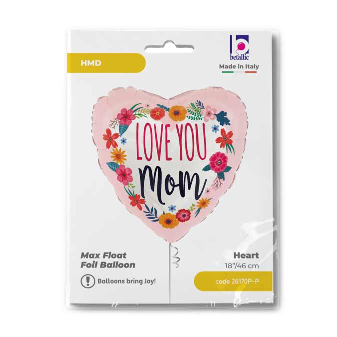 Fóliový balónek Srdce Satin LY Mom 46cm