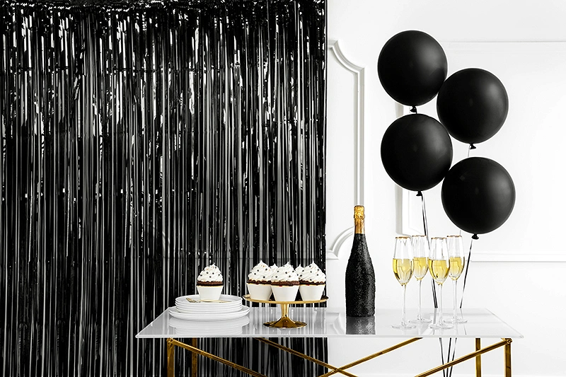 Party závěs černý 90 x 250 cm