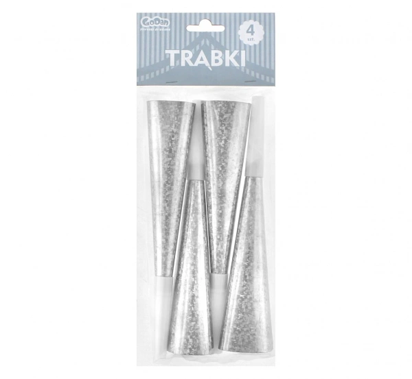 Papírové trubky stříbrné 4 ks