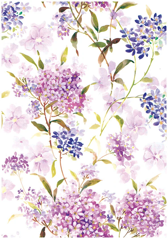 Balicí papír květiny vodové 2 x 0,70 m