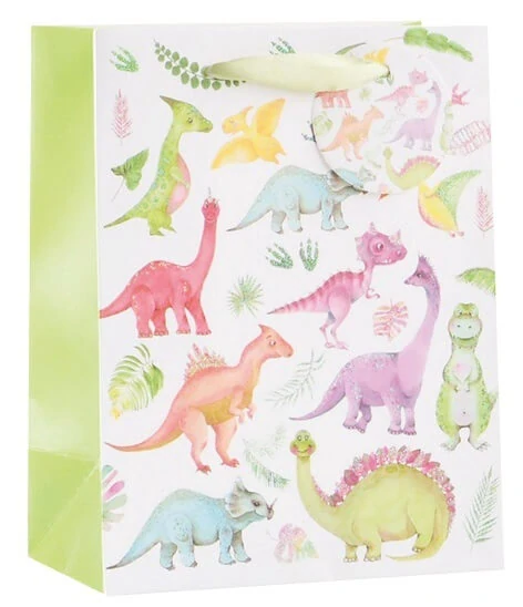 Dárková taška Dinosauři s glitry