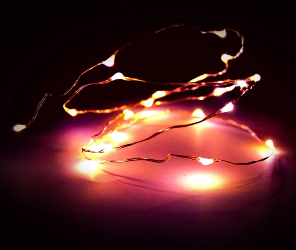 Svítící řetěz na baterie teplá bílá 20 LED