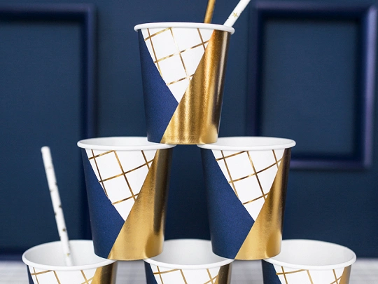 Kelímky papírové geometrické 6ks