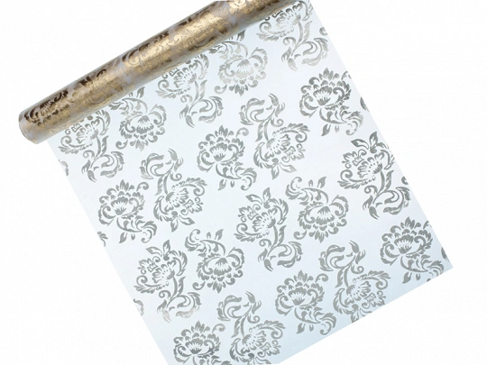 Organza potištěná, oboustranný potisk 0.36x9m